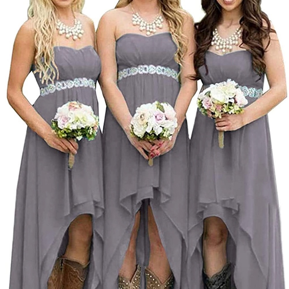Gray bridesmaids dress size 18